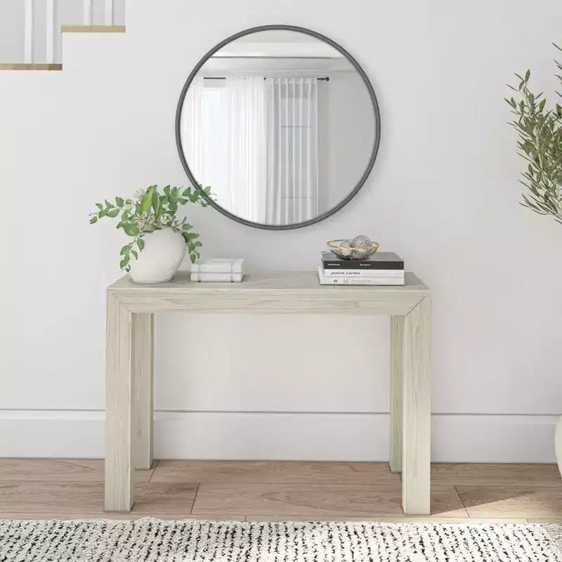 Plank+Beam 46 moderne console tafel van massief hout, smalle haltafel, voor achter de bank