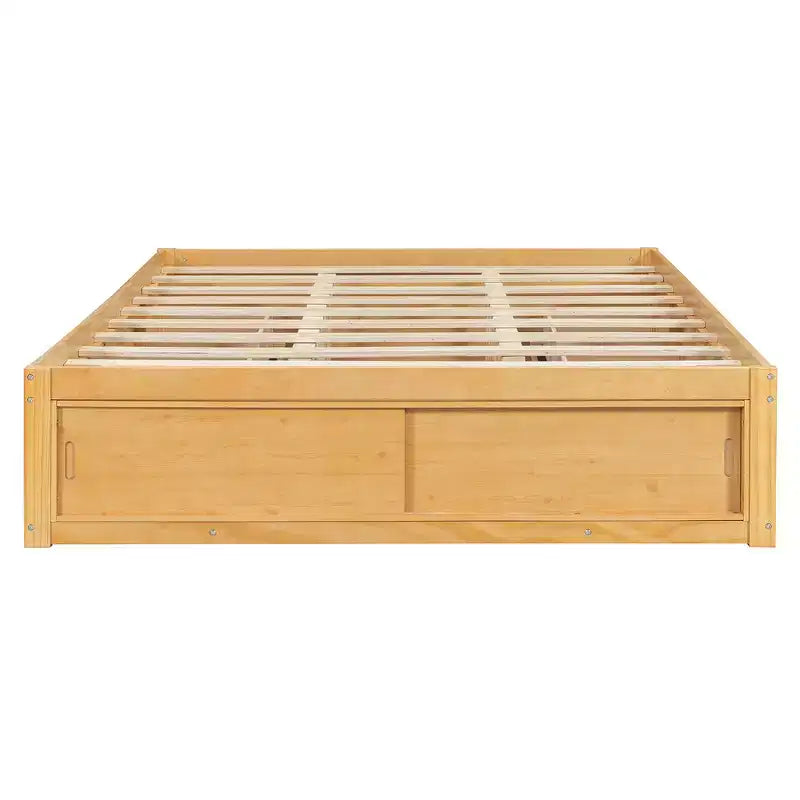Struttura letto contenitore Whisen Queen con 4 cassetti e vano contenitore nella pediera