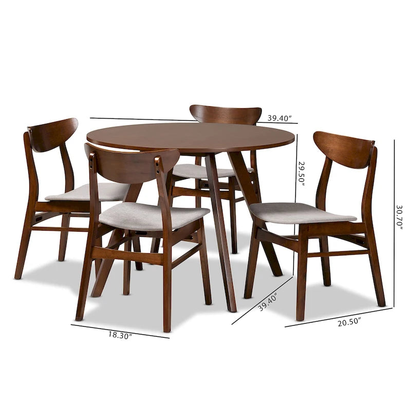 Philip Essgruppe im Mid-Century-Modern-Übergangsstil, 5-teilig
