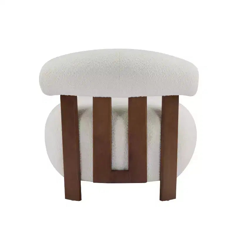 Poltrona d'accento Christopher Knight Home Gareth in legno moderno con rivestimento bouclé
