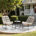 Papasan-Sessel aus PE-Rattan mit Kissen für drinnen und draußen