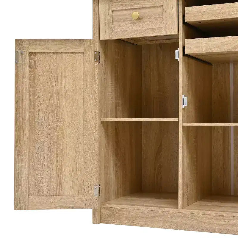 Küchenvorratsschrank, 75 hoch, mit Glastüren