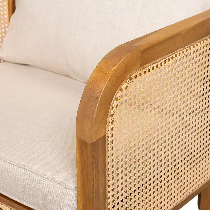 Christopher Knight Home Maciej 3-teiliges rustikales Outdoor-Sitzset aus Akazienholz und Rattan