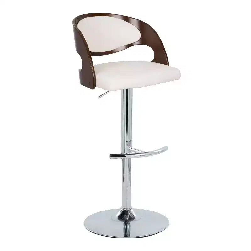 2er-Set Pino Mid - verstellbarer Barhocker im Mid-Century-Modern-Stil mit Drehfunktion - Lumisource