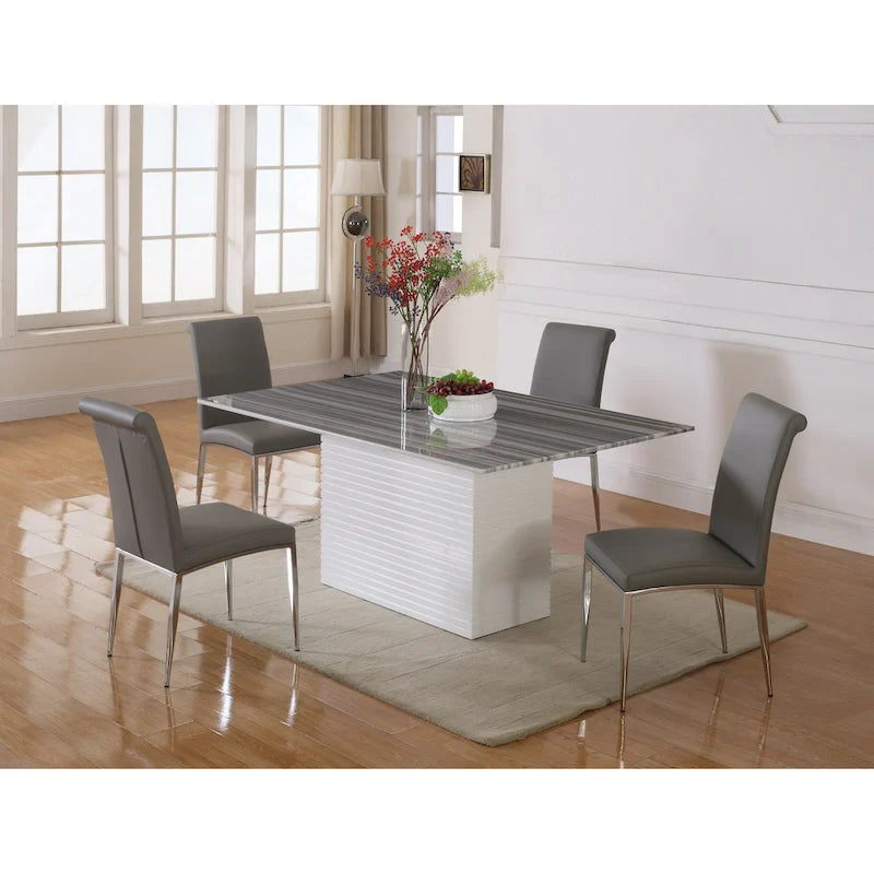 Sedia laterale cantilever imbottita Somette dallo stile contemporaneo, set da 4
