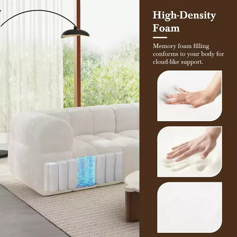 Divano componibile moderno Christopher Knight Home Keri 122 a L in schiuma ad alta densità con schienale basso