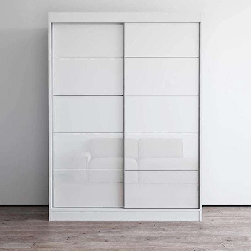 Armadio moderno Aria a 2 ante con finitura lucida