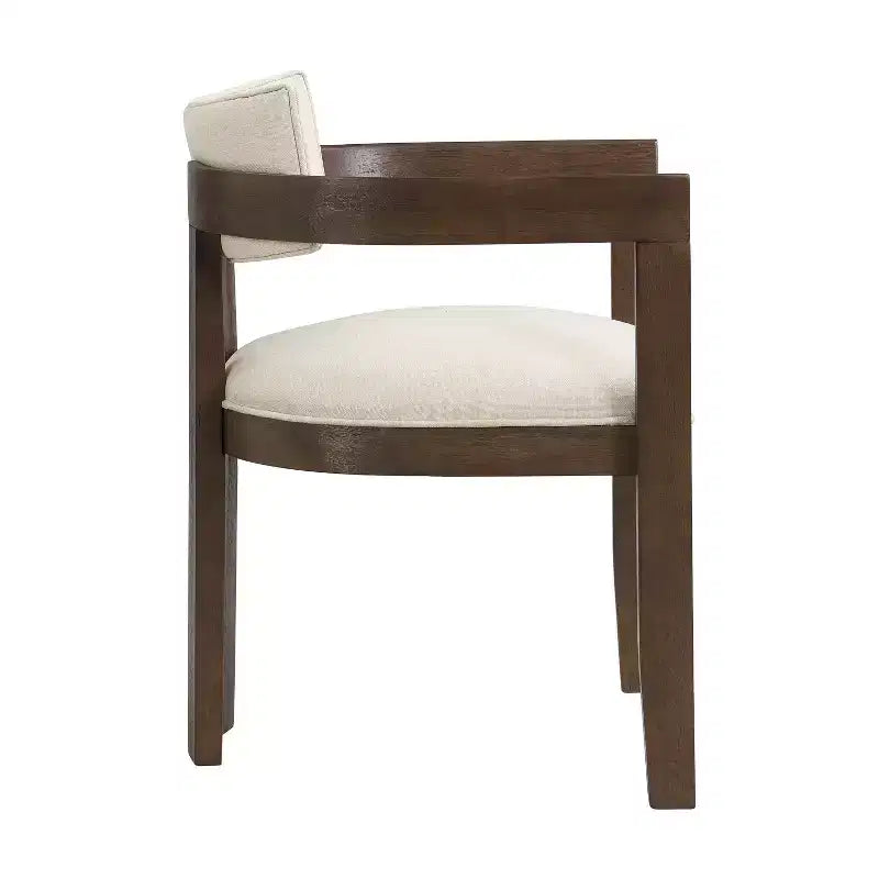 Ensemble de salle à manger moderne rond Christopher Knight Home Shankar de 5 pièces avec chaises rembourrées en bois d’hévéa