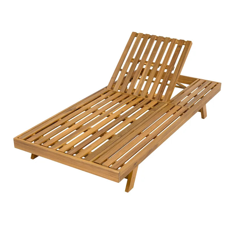 Christopher Knight Home- Michael Outdoor-Chaiselongue-Set aus Akazienholz, 2-teilig