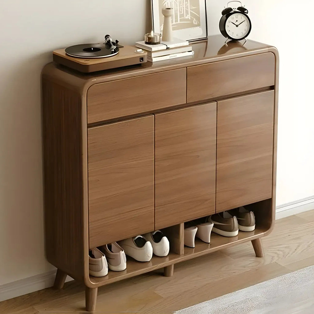 Meuble à chaussures moyen en bois moderne pour entrée
