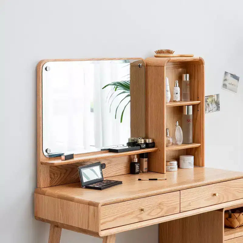 GDFStudio Crichton moderne Kommode aus massivem Eichenholz mit 4 Schubladen und Ablagen