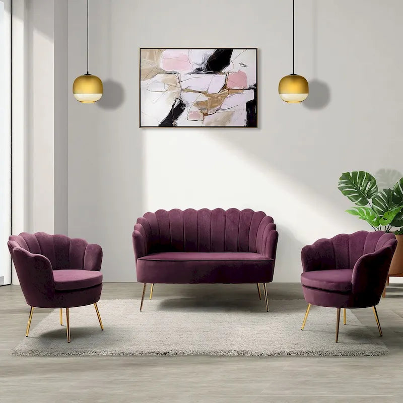 Ensemble de salon Xabier 52 in. 3 pièces de HULALA HOME