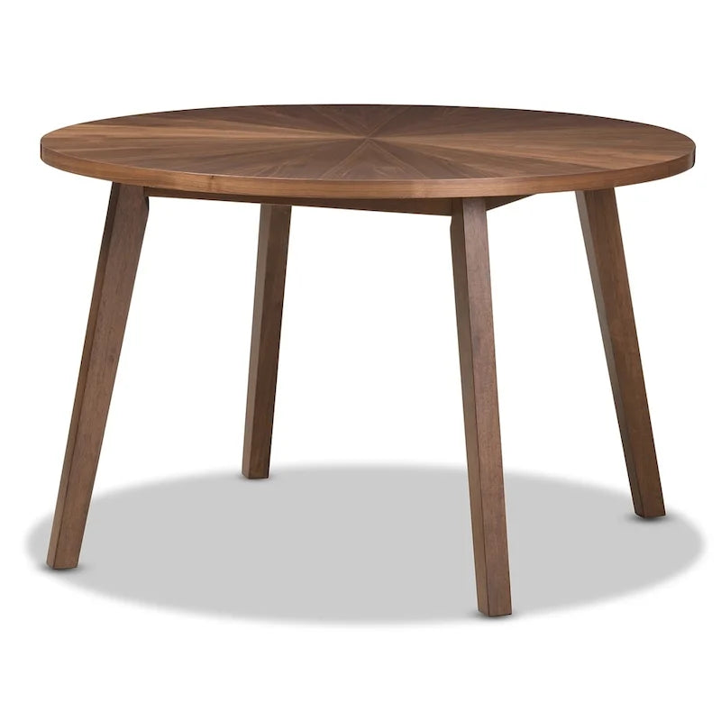 5-teiliges Esszimmer-Set mit grauem Stoffbezug im Mid-Century-Stil von Baxton Studio