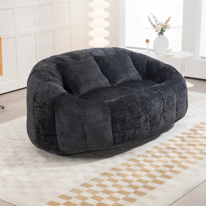 GDFStudio - Divano relax a 2 posti Laurel in ciniglia con schiuma ad alta densità e comfort extra