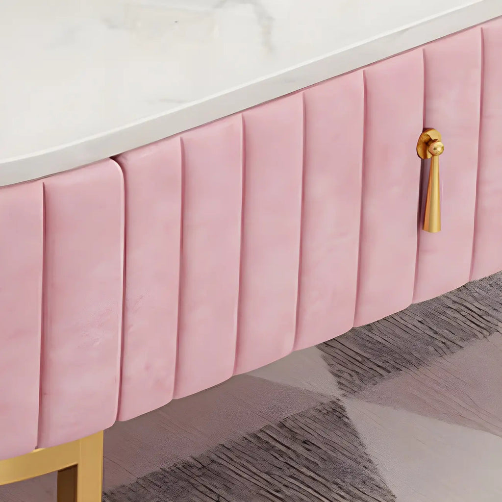 Mobile TV contenitore Glam grigio marmo da 79 con gambe