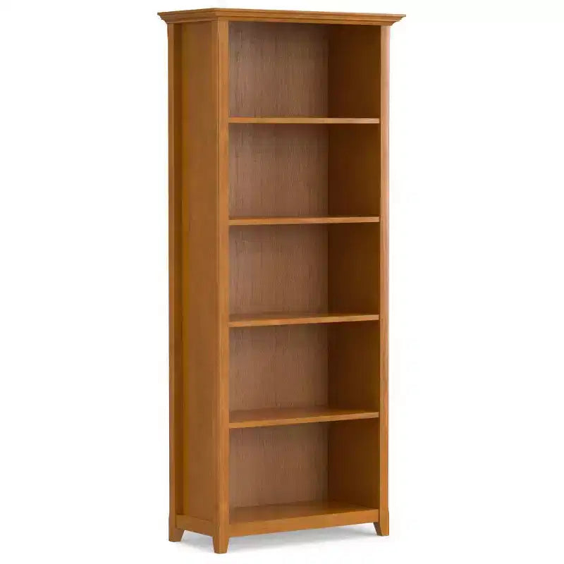 Libreria in legno massello a cinque ripiani, 70 - pino laccato, 4 ripiani regolabili