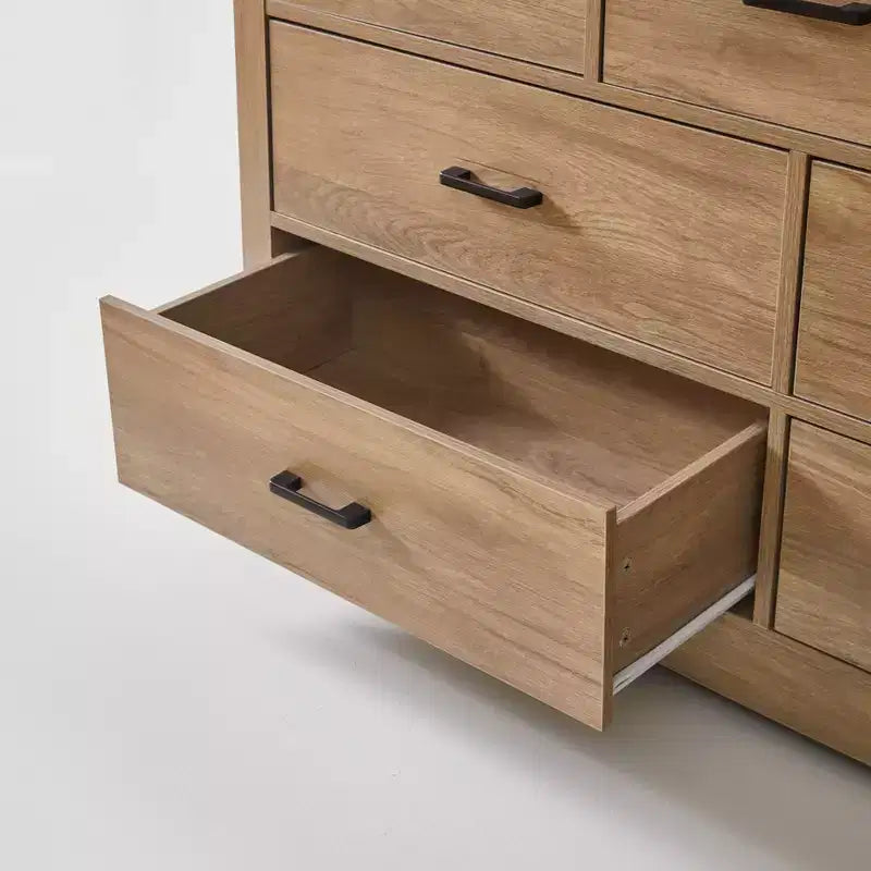 Cassettiera stile rustico a 7 cassetti per camera da letto, cassettiera alta 31.4, in legno dall'aspetto rustico con maniglie in metallo, organizer contenitore per armadio