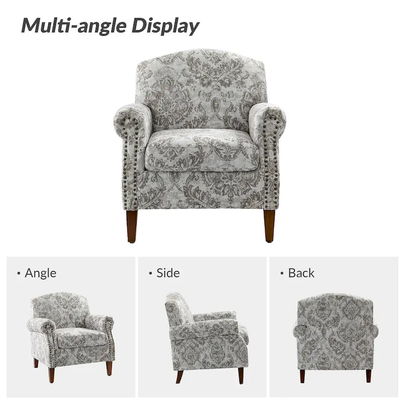 Giampiero fauteuil voor de woonkamer met siernagels, set van 2, van HULALA HOME