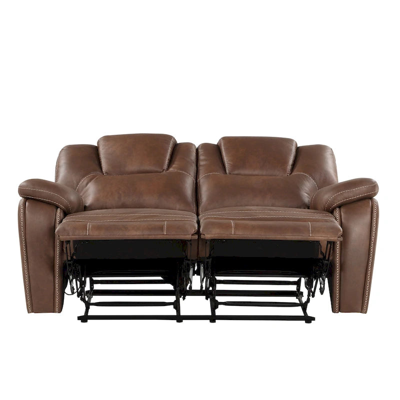 Steve Silver Kameryn handmatig verstelbare loveseat van imitatieleer