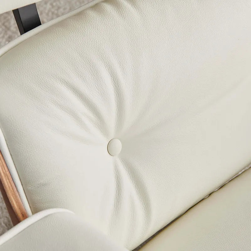 Poltrona reclinabile in pelle, stile moderno di metà secolo
