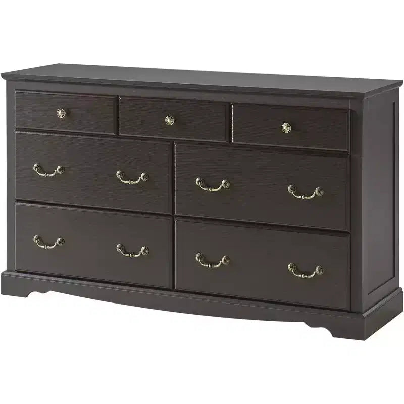 AMERLIFE Drawer Dresser, Farmhouse Chest of Drawers with Vintage Metal Handle