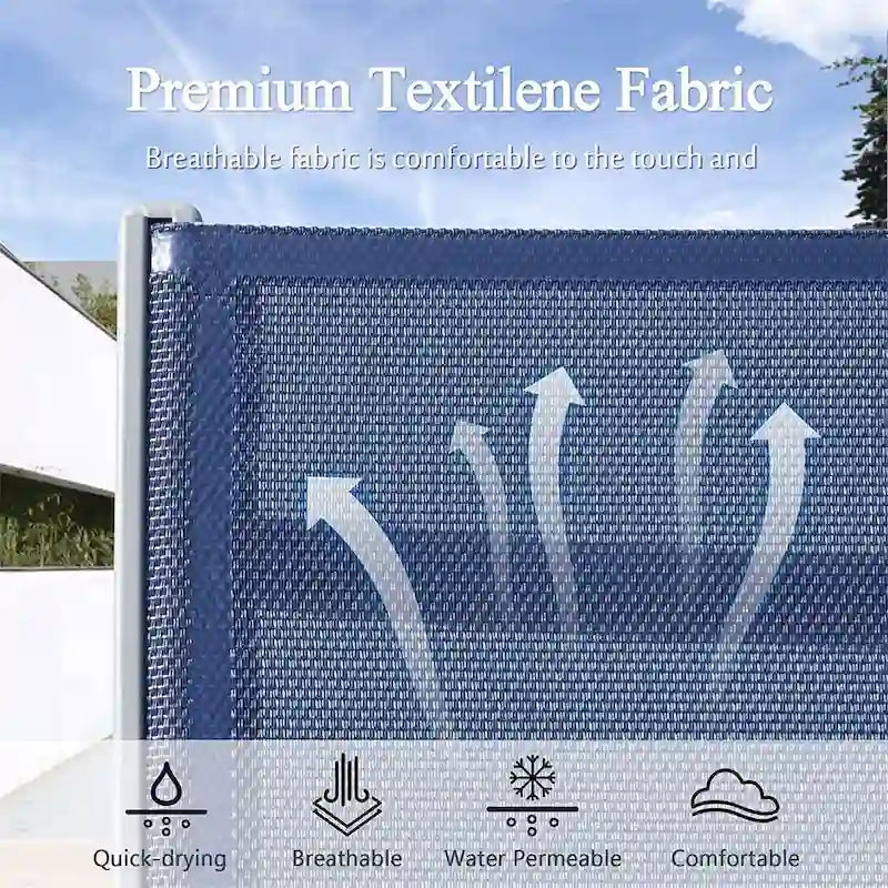 Set aus 2 Chaiselongues, Liegestühle mit Rollen und 5 verstellbaren Positionen, Poolliegen (2 Liegestühle)