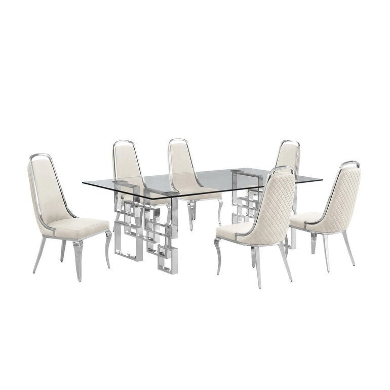 Ensembles de salle à manger avec grande table en verre de Best Quality Furniture