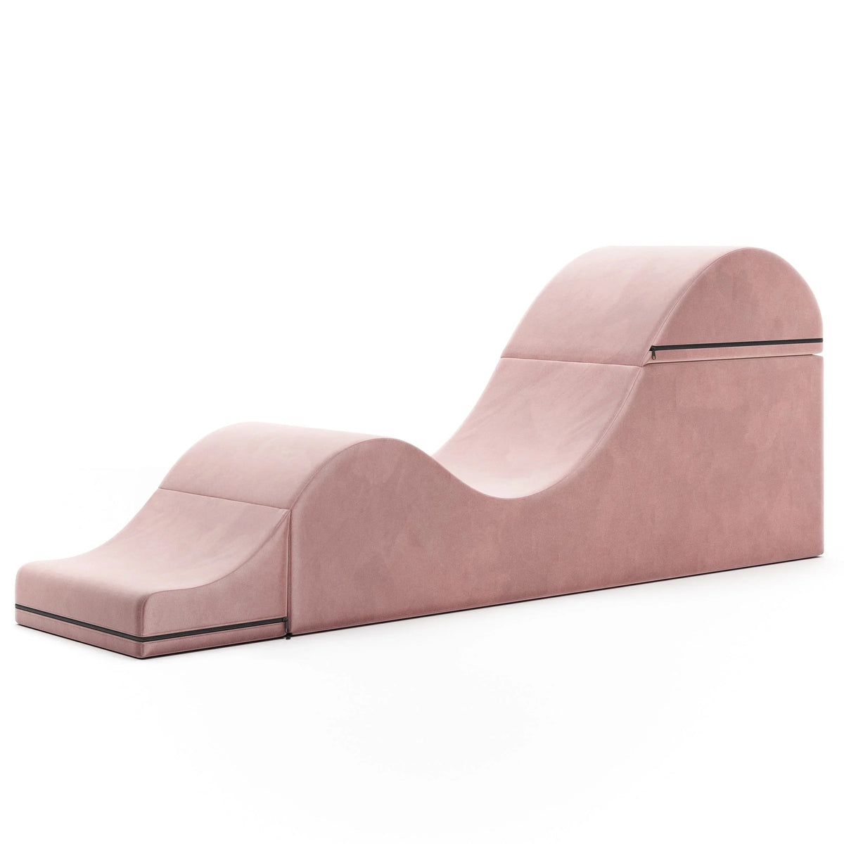 Méridienne convertible Avana Kami / yoga et massage - pouf 2-en-1 avec chaise longue de yoga pliable dissimulée, microvelours - N/A