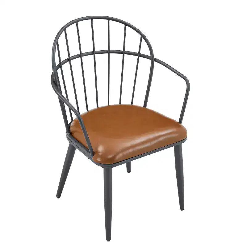 Set da pranzo da 5 pezzi con 4 sedie e tavolo rotondo/quadrato, nero+naturale/noce-ModernLuxe