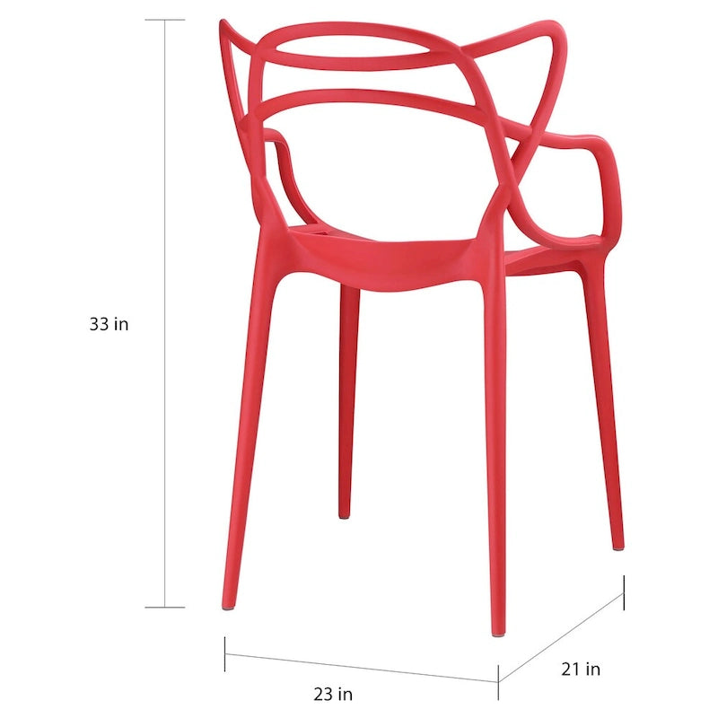 4er-Set Stühle aus geflochtenem Kunststoff
