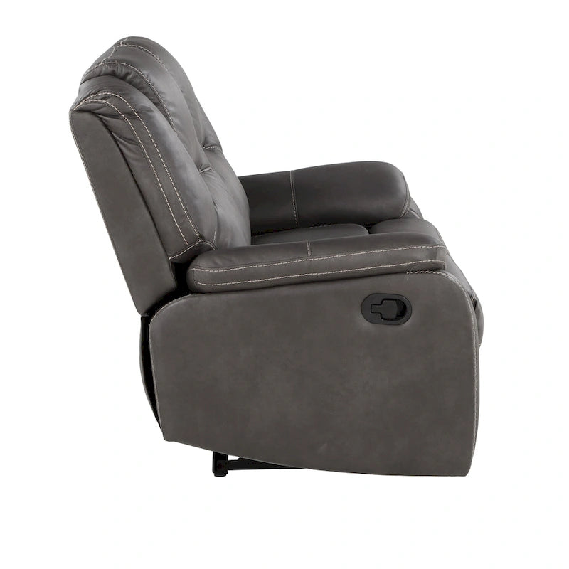 Steve Silver Kameryn handmatig verstelbare loveseat van imitatieleer