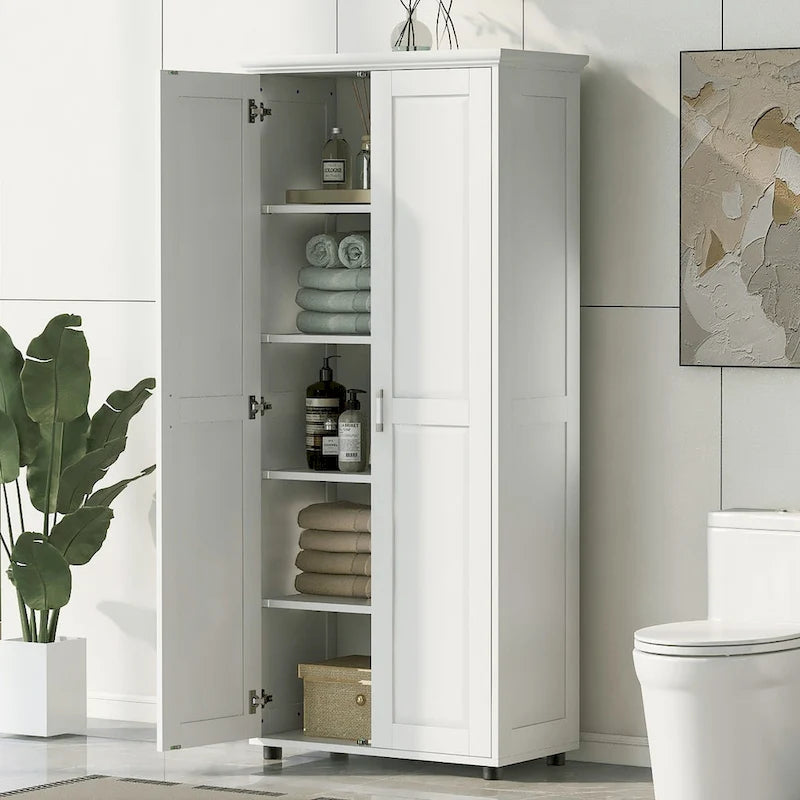 Badezimmerschrank mit zwei Türen, verstellbarem Einlegeboden und MDF-Platte