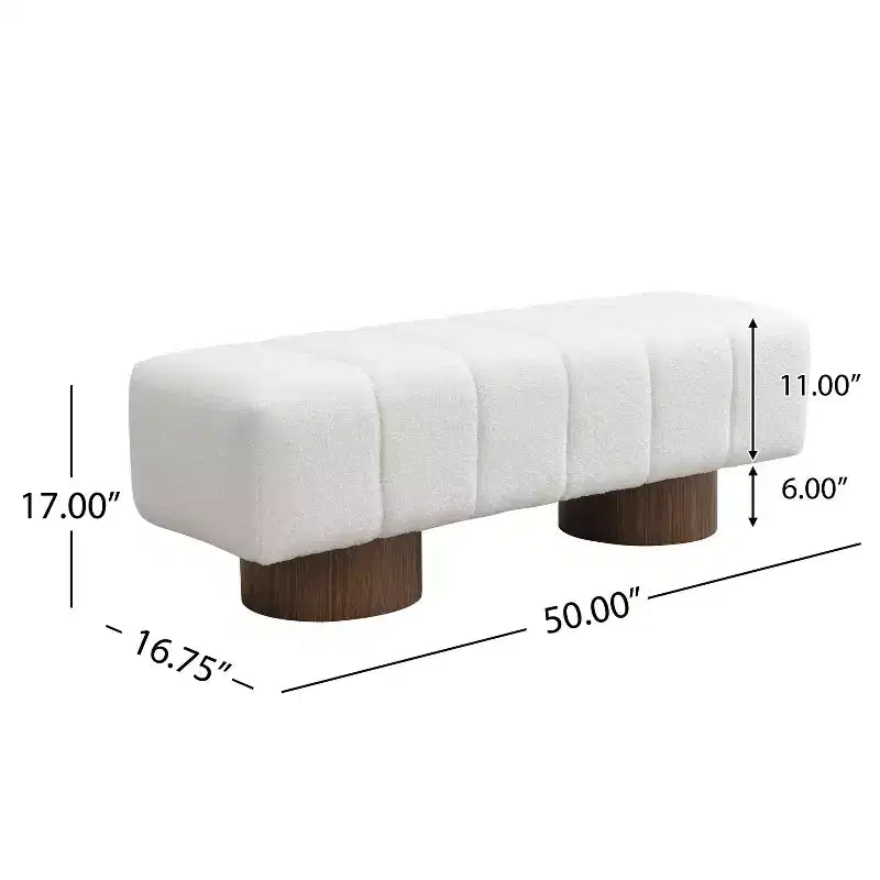 Banc de salle à manger contemporain multifonctionnel en chenille rembourrée Christopher Knight Home Gale 50
