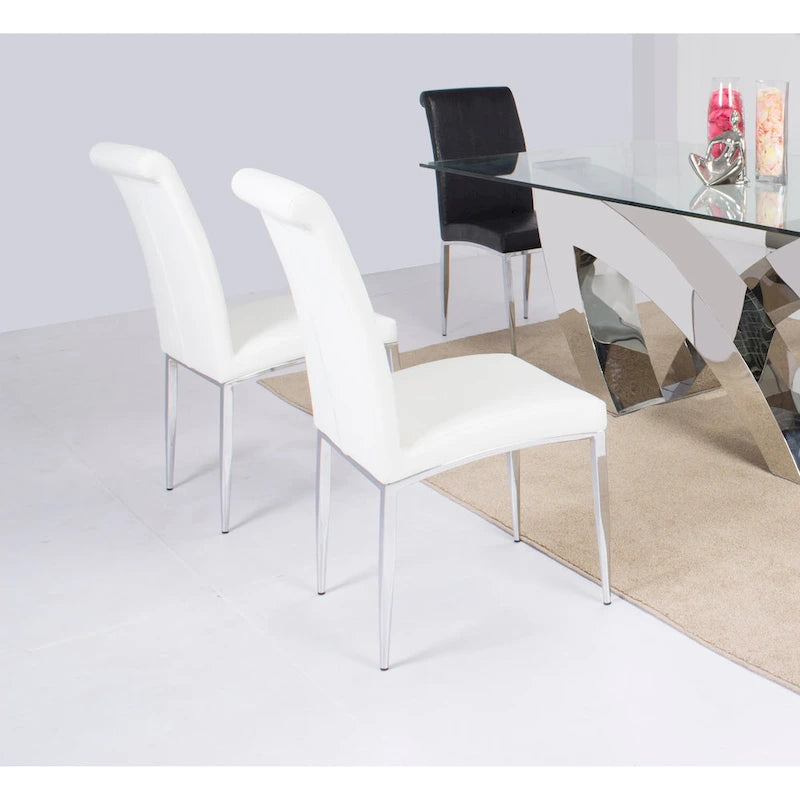 Sedia laterale cantilever imbottita Somette dallo stile contemporaneo, set da 4