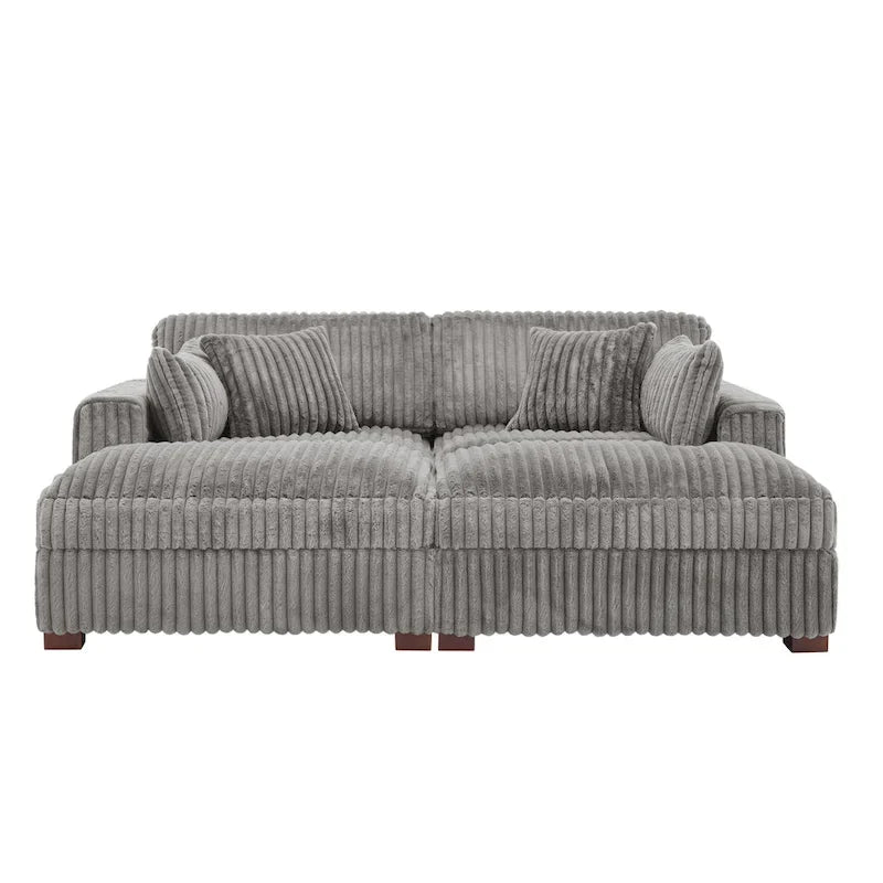 Modulaire hoekbank van stof voor de woonkamer en slaapkamer