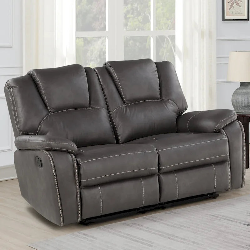 Steve Silver Kameryn handmatig verstelbare loveseat van imitatieleer