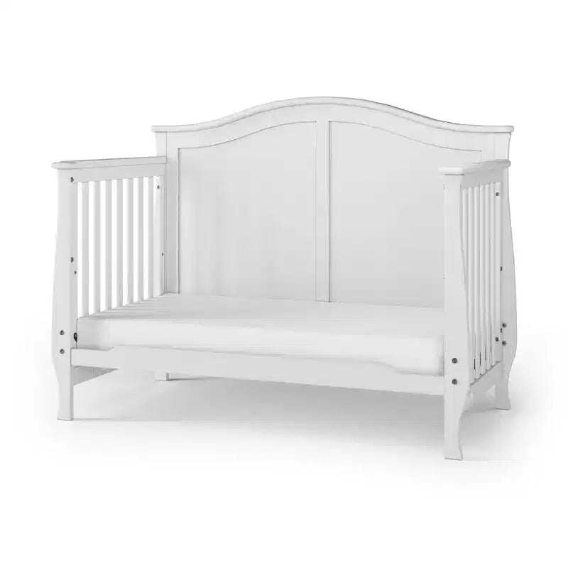Lit bébé convertible 4-en-1, transformable en lit de jour, lit pour tout-petit et lit double, avec 3 positions de matelas et une finition sans danger pour bébé