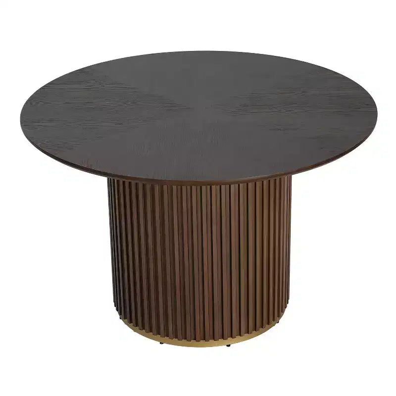 Ensemble de salle à manger moderne rond Christopher Knight Home Shankar de 5 pièces avec chaises rembourrées en bois d’hévéa
