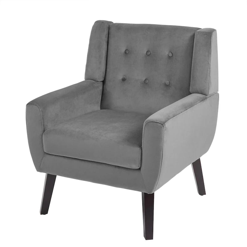 Set van 2 fluwelen fauteuils met armleuningen voor de woonkamer