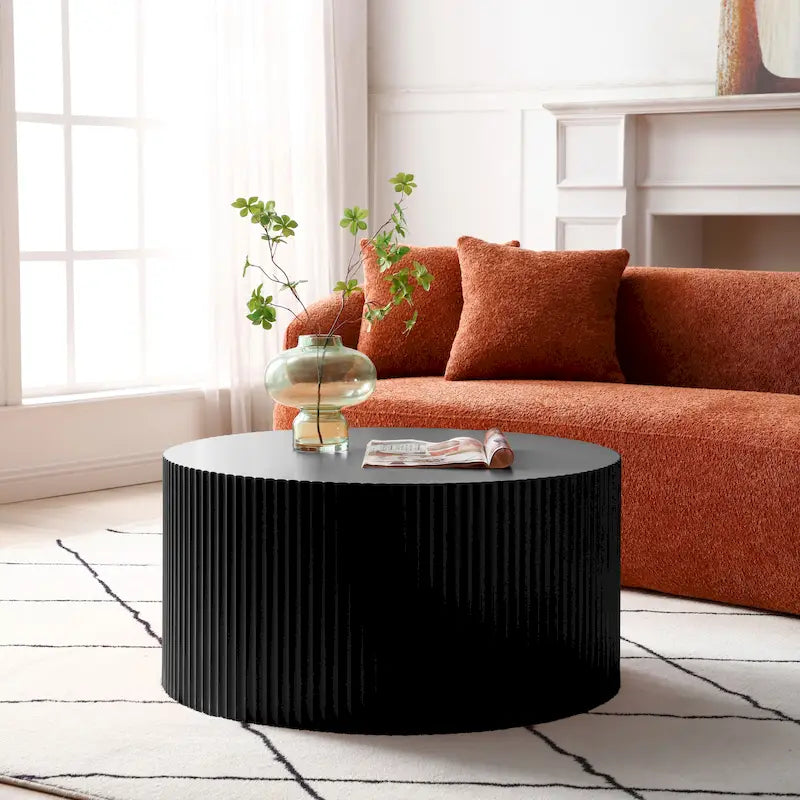 Moderne glamoureuze ronde nesting-bijzettafelset voor de woonkamer (set van 2), niet gemonteerd