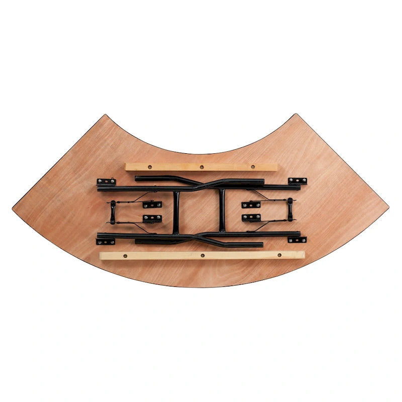 4-Fuß-Serpentinen-Banketttisch aus Holz, klappbar - 24W x 48D x 30.25H - 24W x 48D x 30.25H