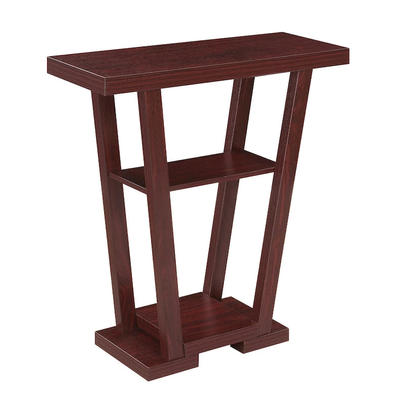 Newport V-consoletafel met planken van Convenience Concepts