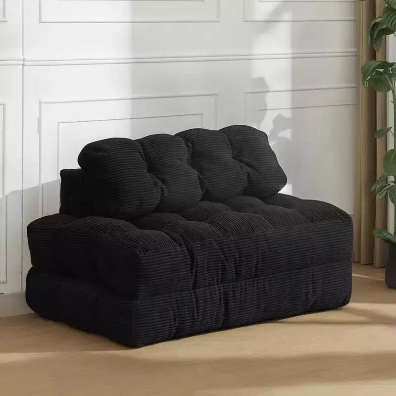 Canapé-lit pliant 3 en 1, fauteuil convertible en lit avec oreiller, fauteuil-lit pliant portable, canapé de sol confortable avec dossier pour salon, beige