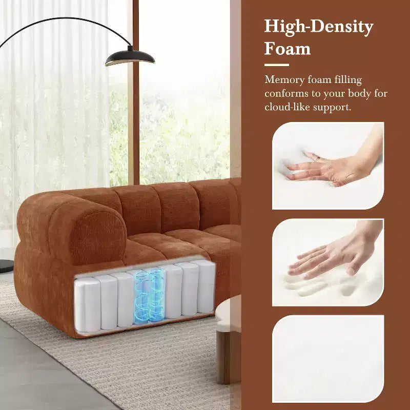 Divano componibile moderno Christopher Knight Home Keri 122 a L in schiuma ad alta densità con schienale basso