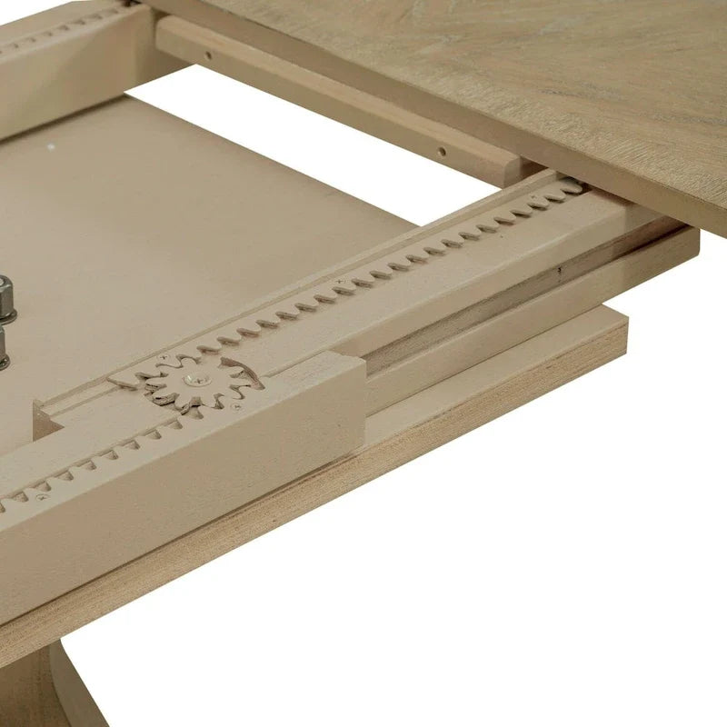 Ronde eettafel met voet in Magnolia Manor-stijl en uitschuifbare bladen - 2 afwerkingen