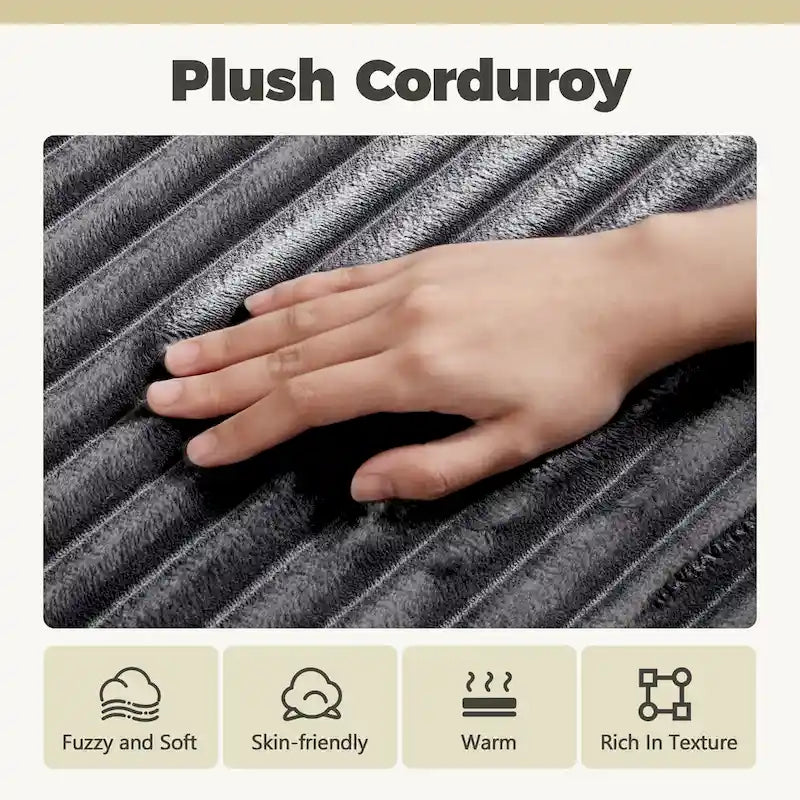 Divano componibile moderno e morbido HOOOWOOO, a forma di L, con pouf rimovibile