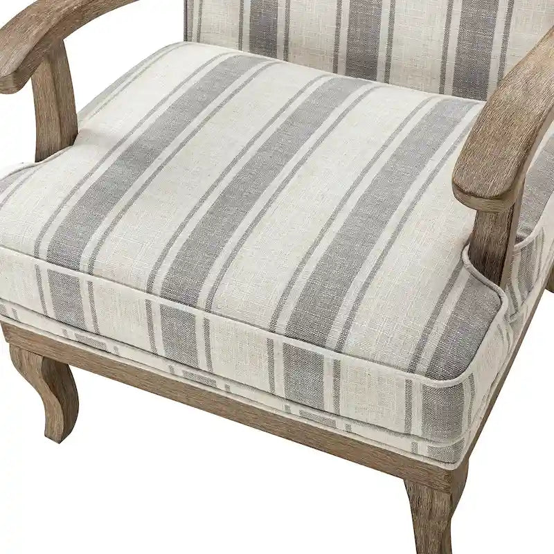 Set di 2 poltrone da fattoria in poliestere Rinaldo con gambe in legno massello di HULALA HOME