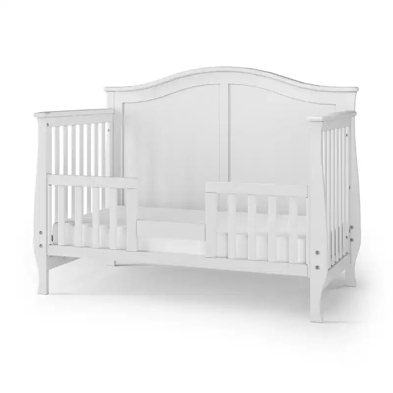 Lit bébé convertible 4-en-1, transformable en lit de jour, lit pour tout-petit et lit double, avec 3 positions de matelas et une finition sans danger pour bébé