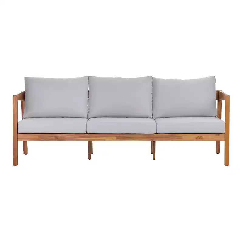 Ensemble de salon de jardin 4/5 pièces en bois d’acacia ModernLuxe, salon d’extérieur avec table basse pour porche/jardin/balcon