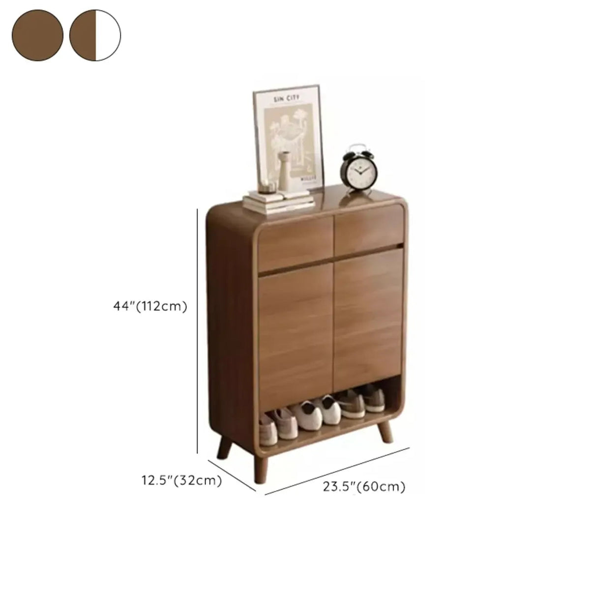 Meuble à chaussures moyen en bois moderne pour entrée
